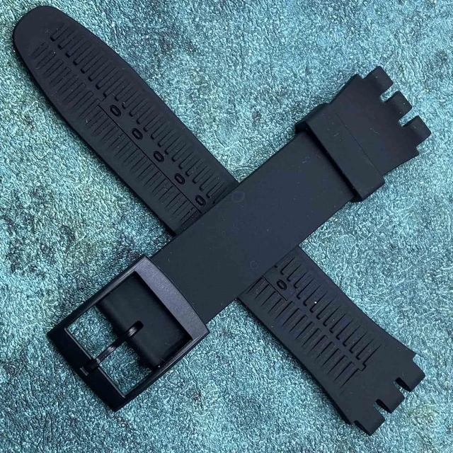 Alt view image 2 of 7 - Rubber Watch Strap/Watch Band Replacement for Swatch (17mm, Black)
