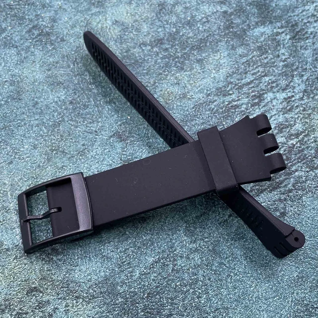 Alt view image 4 of 7 - Rubber Watch Strap/Watch Band Replacement for Swatch (17mm, Black)