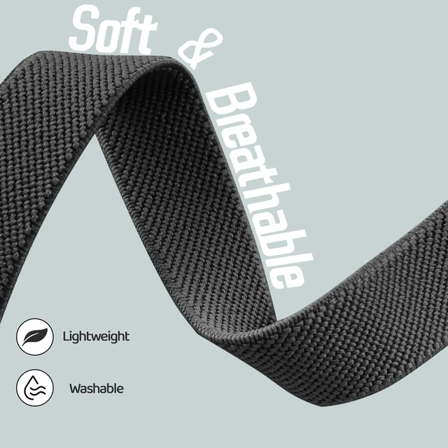 Alt view image 3 of 7 - Nylon Bands Compatible with Garmin Forerunner 970 Watch Band/Forerunner 965 Watchband, Soft Farbic Strap Adjustable Loop for Forerunner 955/Forerunner 945/935/Instinct 3 45mm/Instinct 2/1 Men Women