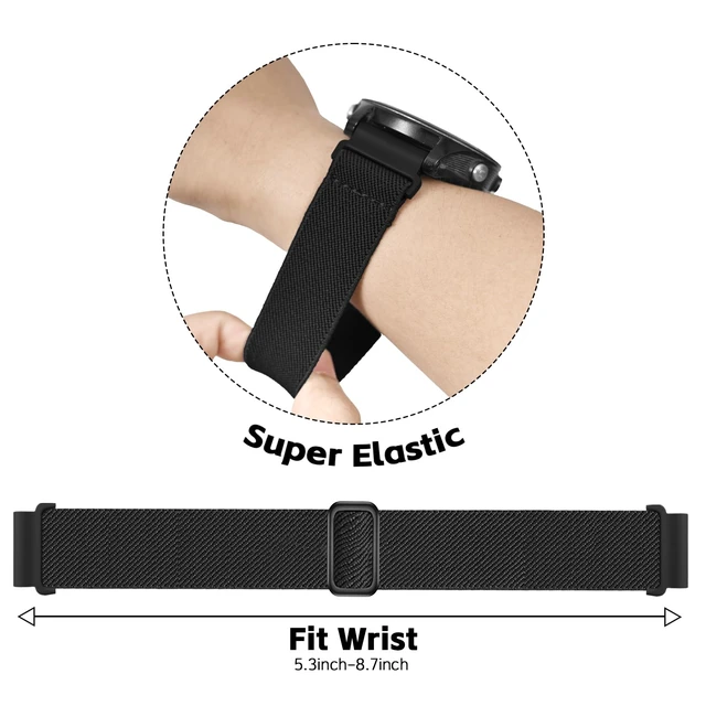 Alt view image 5 of 7 - Nylon Bands Compatible with Garmin Forerunner 970 Watch Band/Forerunner 965 Watchband, Soft Farbic Strap Adjustable Loop for Forerunner 955/Forerunner 945/935/Instinct 3 45mm/Instinct 2/1 Men Women