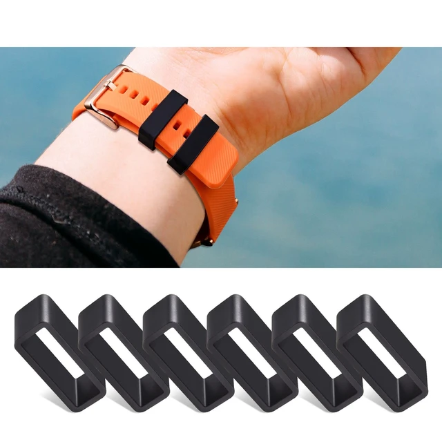 Alt view image 4 of 5 - Watch Bands Keepers, 6PCS Silicone Watch Straps Replacement Loops, 18mm