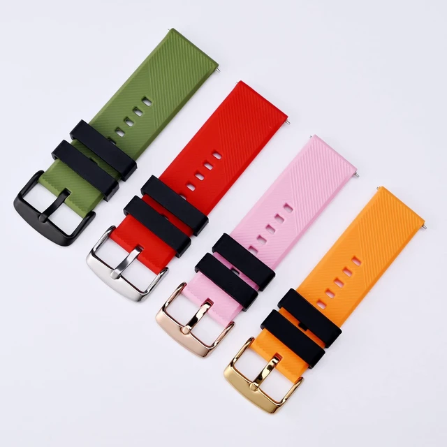 Alt view image 5 of 5 - Watch Bands Keepers, 6PCS Silicone Watch Straps Replacement Loops, 18mm