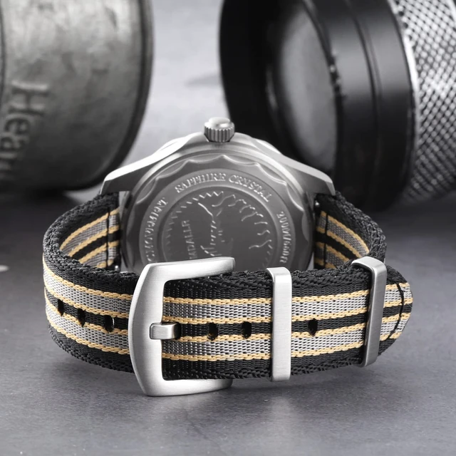 Alt view image 4 of 7 - 20mm Fast Release Watch Band Multicolor Replacement Watch Straps for Men Women(20mm,Black Khaki Gray)