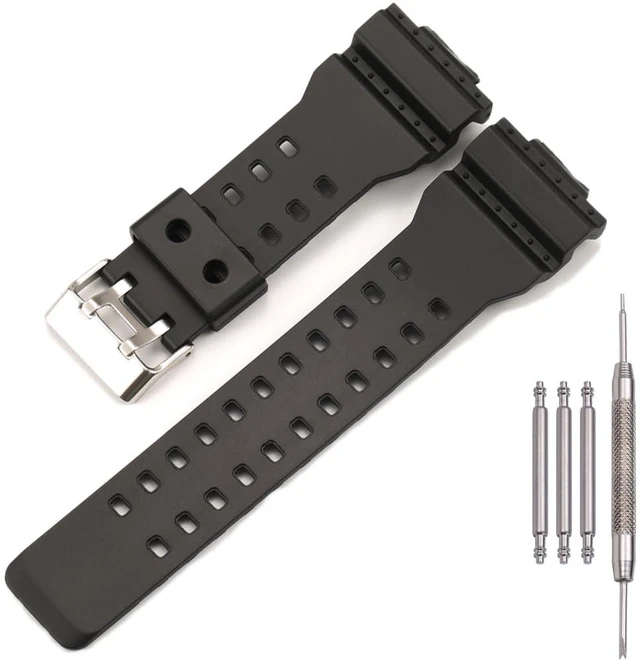 Main image of 16mm Resin Strap Replacement for G-Shock ga110 ga100 ga120 gd100 g8900 Men's Rubber Watch Band