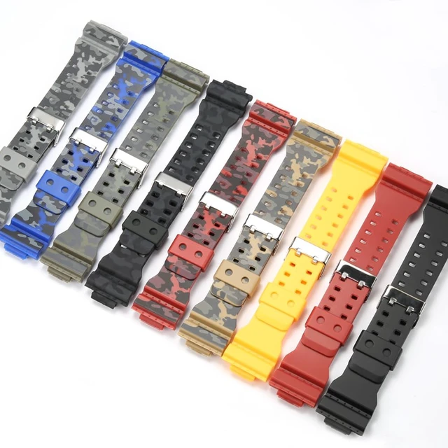 Alt view image 3 of 5 - 16mm Resin Strap Replacement for G-Shock ga110 ga100 ga120 gd100 g8900 Men's Rubber Watch Band
