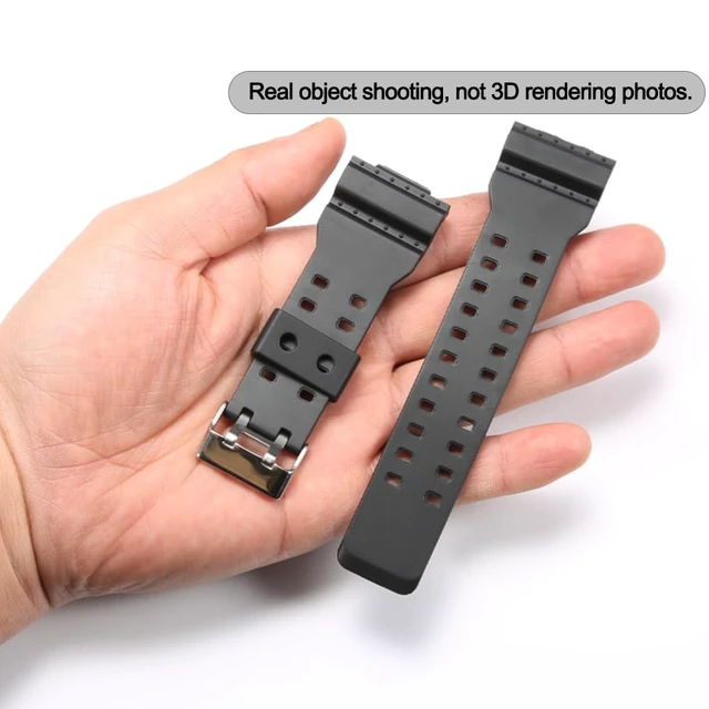 Alt view image 4 of 5 - 16mm Resin Strap Replacement for G-Shock ga110 ga100 ga120 gd100 g8900 Men's Rubber Watch Band
