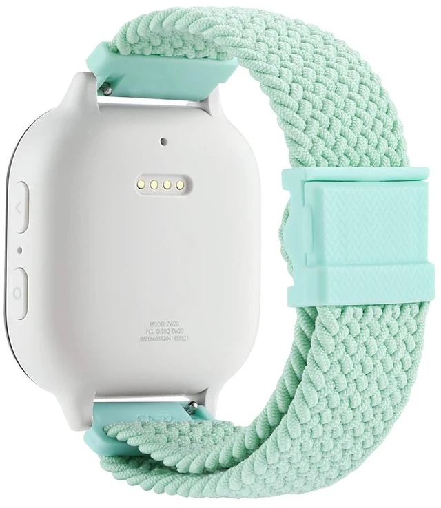 Main image of Stretchy Braided Gizmo Watch Band Replacement - Magnetic Buckle, Adjustable Length, Breathable, Quick Release Spring Bars - Teal
