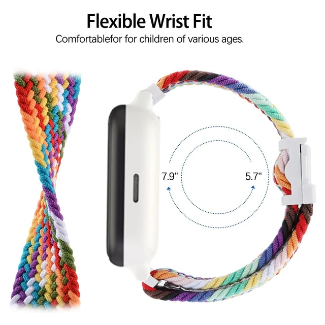 Alt view image 6 of 7 - Stretchy Braided Gizmo Watch Band Replacement - Magnetic Buckle, Adjustable Length, Breathable, Quick Release Spring Bars - Teal