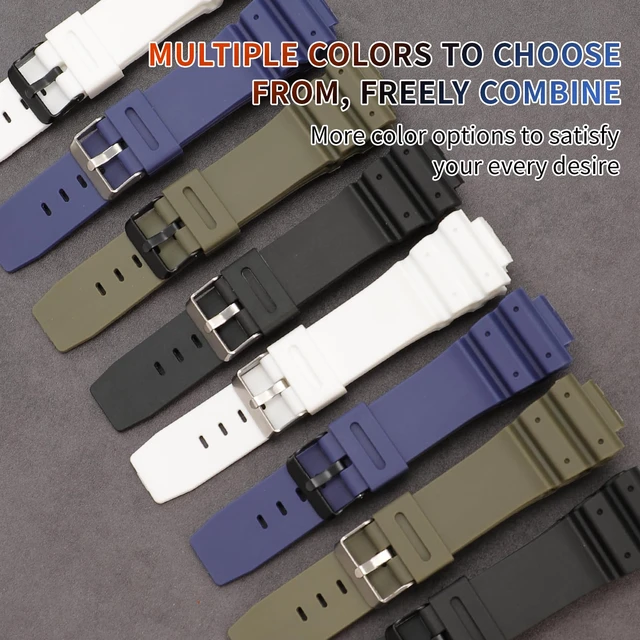 Alt view image 7 of 7 - G-Shock Watch Band Replacement for Casio DW-5900 DW-6100 DW-6695 DW-6900 G-6900 GW-M5610 DW-5600E GW-6900 (J1, Black/Silver Buckle)