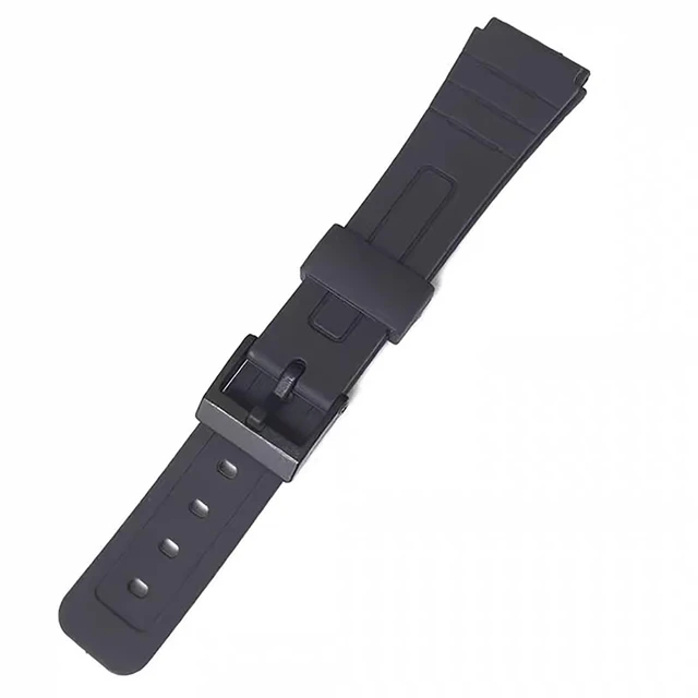 Alt view image 6 of 6 - TPU Watch Strap Replacement for Casio F-91W/F-84/F-94/F-105/F-108/A-158watch bands for men and Women(Black/Black Buckle)