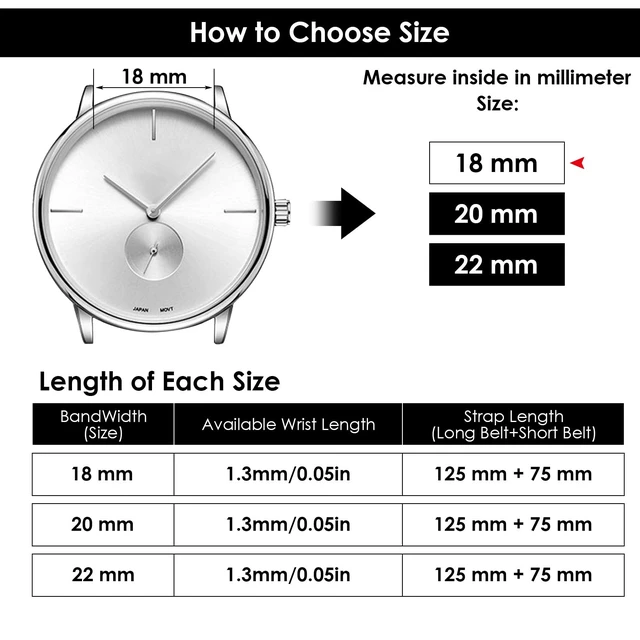 Alt view image 2 of 7 - 18mm Leather Watch Straps, Soft Calfskin Leather Watch Band | Quick Release Replacement, Universal Watches Bracelet with Stainless Steel Clasp Buckle for Men & Women(Black)