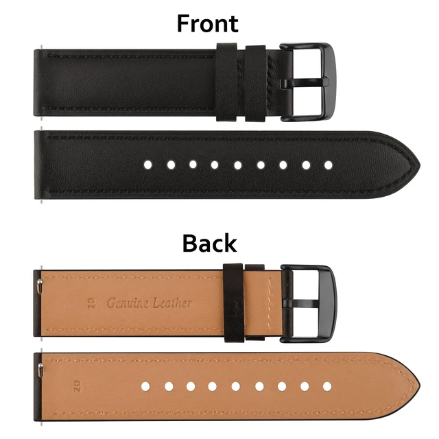 Alt view image 4 of 7 - 20mm Leather Band for Timex Expedition Bands, Soft Leather Replacement Band for Timex Men's Expedition Scout 40mm 43mm/Expedition Acadia 40mm/Digital CAT 39mm/Field 43mm