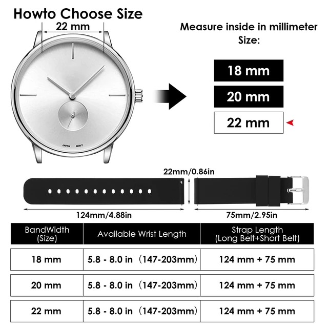 Alt view image 2 of 7 - cobee Silicone Watch Bands, Quick Release Watch Band with Stainless Steel Buckle, Waterproof Soft Rubber Watch Strap Compatible with Smart Watch Sport Watch for Men Women (22mm)