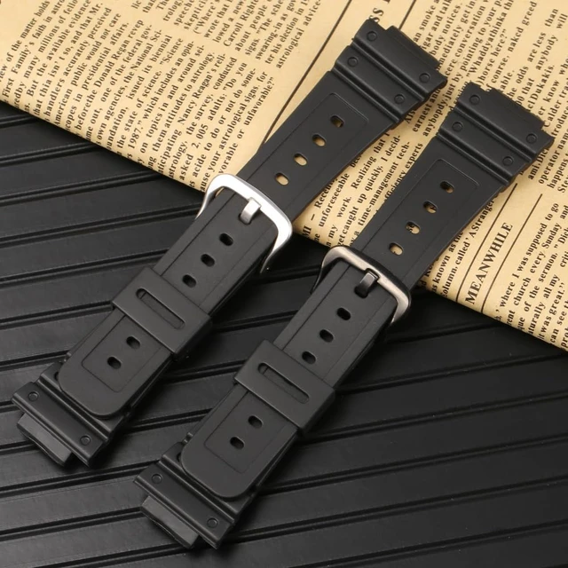 Alt view image 5 of 6 - Watch Strap Compatible with Casio 10512401 Replacement Band GWM5610 DW-5600BB DW6900 Rubber Bracelet (Black band black buckle)