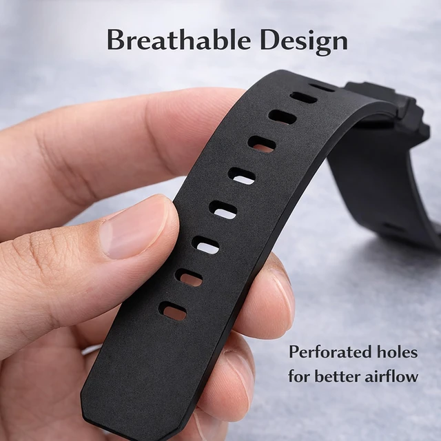 Alt view image 3 of 7 - Watch Band Replacement for Casio G-Shock GA-150/200/201/300/310/ Wirstband accessories for Men and Women Strap (Black)
