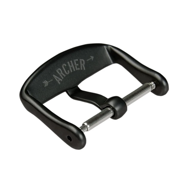 Alt view image 3 of 6 - Archer Watch Straps - Stainless Steel Watch Strap Buckles (Matte Black, 20mm)