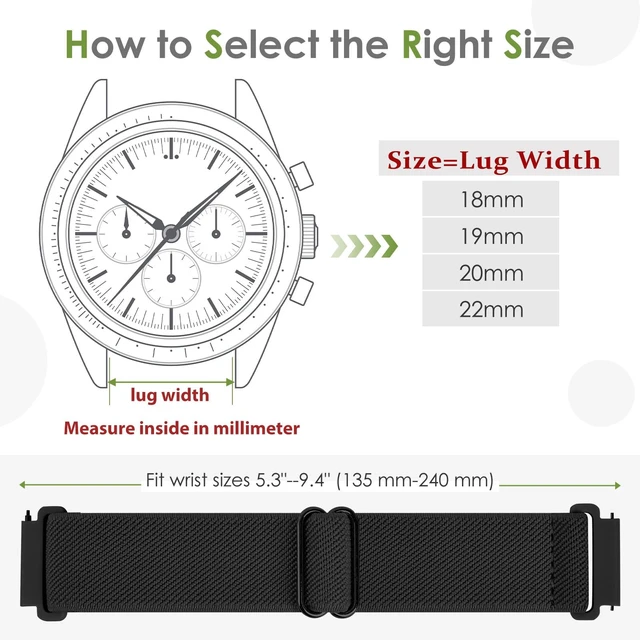Alt view image 5 of 7 - Nylon Watch Bands, Quick Release Watch Straps for Men and Women, Stretchy Sport Replacement Strap 18mm 19mm 20mm 22mm
