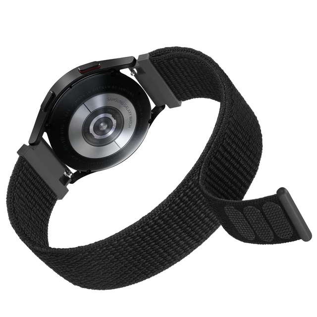 Alt view image 5 of 7 - Quick Release Nylon Watch Band for Men and Women, Soft Fabric Nylon Adjustable Wristband Strap 20mm Replacement Watchband, Black