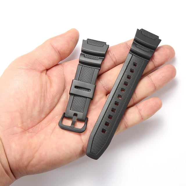 Alt view image 6 of 6 - Resin Replacement Watch Band Compatible with Casio AE1200WH F108WH AE-1300WH W218H SGW-300H W-800H Waterproof Rubber strap (18mm, BLACK)