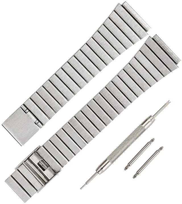 Main image of Metal Stainless Steel Watch Bracelet For Casio Shock AE-1200/AE-1000/AE-1300/A-158/A-168/F-91 Series, Durable Chain Link Band, Unisex (Silver)