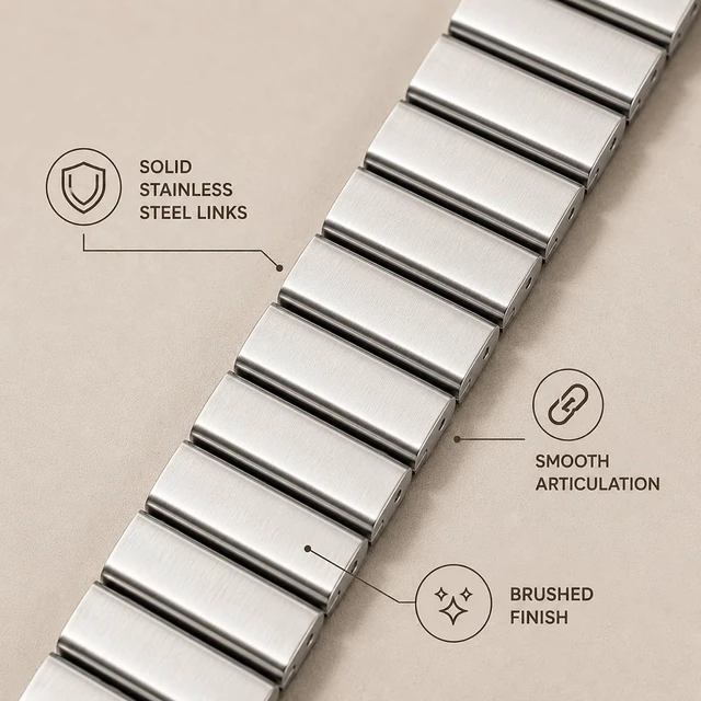 Alt view image 4 of 7 - Metal Stainless Steel Watch Bracelet For Casio Shock AE-1200/AE-1000/AE-1300/A-158/A-168/F-91 Series, Durable Chain Link Band, Unisex (Silver)