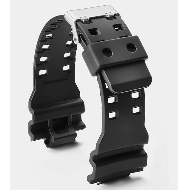 Alt view image 3 of 7 - 16mm G-Shock replacement watch bands for Casio G-Shock GLS-8900/GW-8900/GA-110/GA-100C/GA-120/GD-110/GLS-100 (Black)