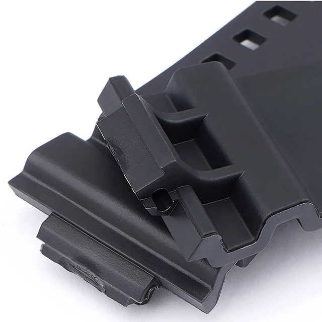 Alt view image 2 of 7 - 16mm G-Shock replacement watch bands for Casio G-Shock GLS-8900/GW-8900/GA-110/GA-100C/GA-120/GD-110/GLS-100 (Black)