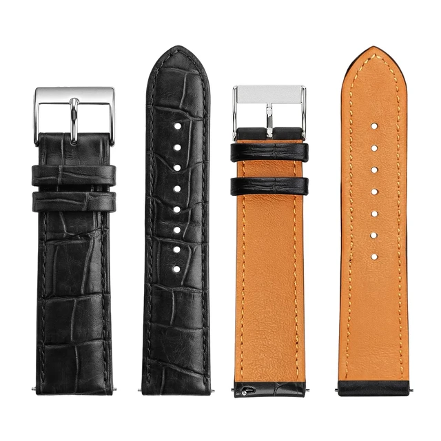 Alt view image 2 of 6 - cidogim Quick Release Leather Watch Bands Genuine Watch Straps Replacement Watch Straps for Men and Women Top Grain Vintage Leather Watch Strap 16mm 18mm 20mm 22mm