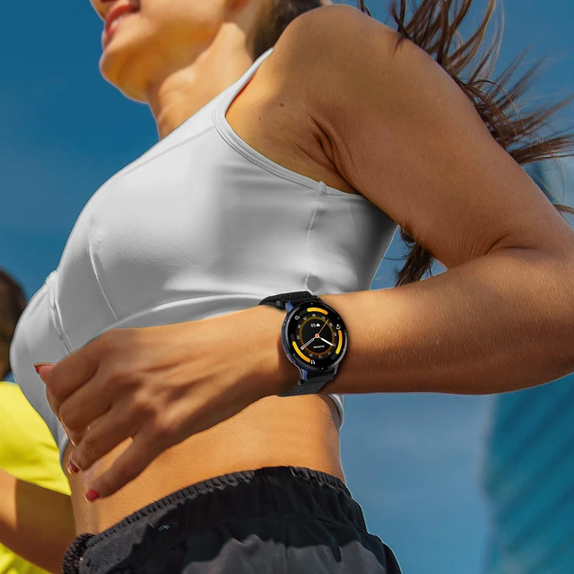 Alt view image 6 of 7 - Spade Co Health Smartwatch 4 Watch Bands, 22mm Braided Elastic Bands Compatible with Spade Co Health Smartwatch, Elastic Soft Nylon Straps for Women Men
