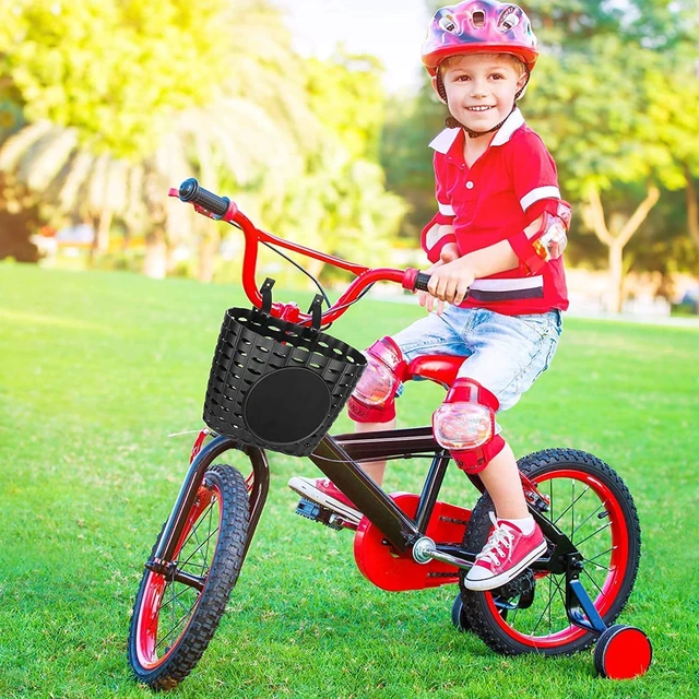 Alt view image 4 of 6 - Kids Bike Basket with Adjustable Straps Design, Handlebar Bicycle Basket for Children Bike Accessories (Black)
