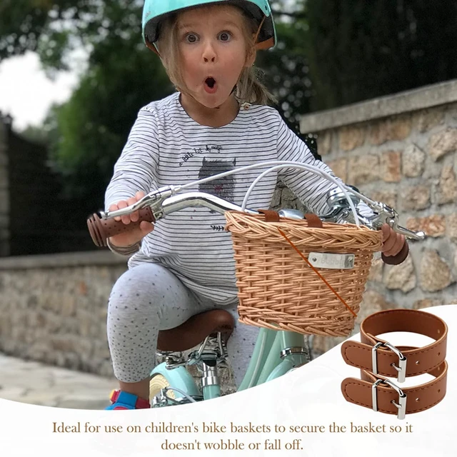 Alt view image 5 of 7 - 4Pcs Adjustable Bike Front Basket Strap, Leather Strap with Metal Buckle, Accessory for Bike Basket Decoration