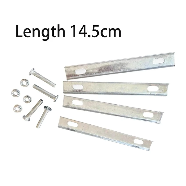 Alt view image 5 of 7 - 2 Set Rear Bike Basket Mounting Bracket Holder with Mount Screws Nuts Long Bolts Iron Fixing Plate Kits for Bicycle Cargo Rack Wire Baskets Installation Replacement Repair