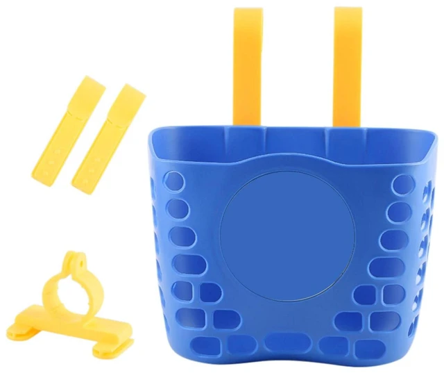 Main image of K-ids Bike Basket, Front Bicycle Handlebar Basket with Clamp and Long/Short Hooks Strong Load Bicycle Handlebar Baskets Fits Most Bike Handlebars(Color:Dark Blue)