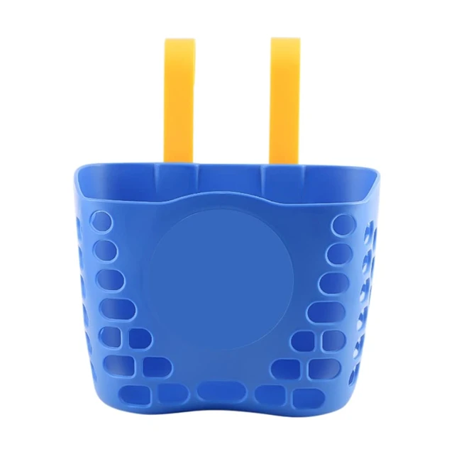 Alt view image 2 of 7 - K-ids Bike Basket, Front Bicycle Handlebar Basket with Clamp and Long/Short Hooks Strong Load Bicycle Handlebar Baskets Fits Most Bike Handlebars(Color:Dark Blue)