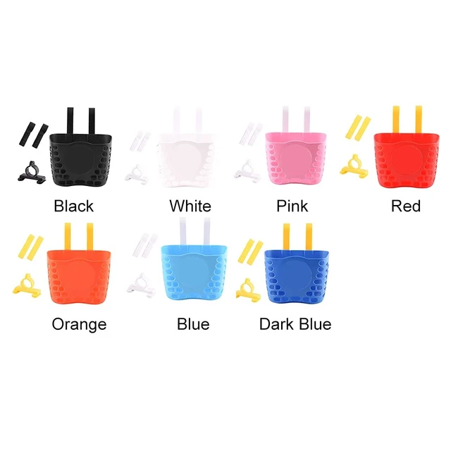 Alt view image 4 of 7 - K-ids Bike Basket, Front Bicycle Handlebar Basket with Clamp and Long/Short Hooks Strong Load Bicycle Handlebar Baskets Fits Most Bike Handlebars(Color:Dark Blue)