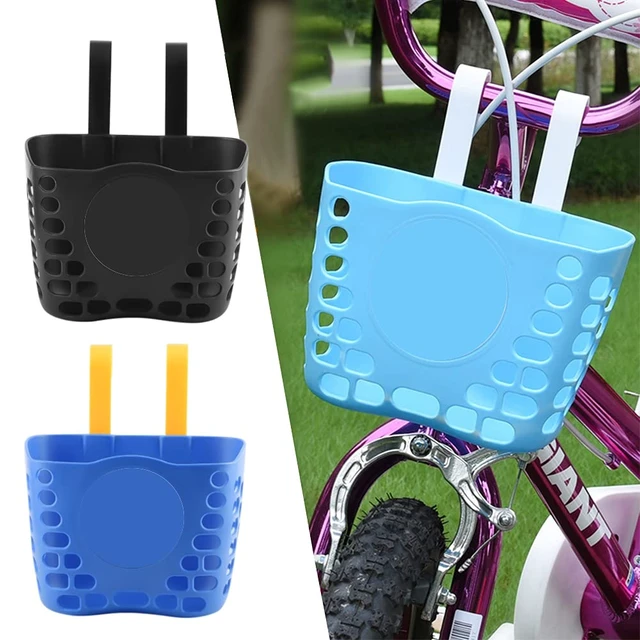 Alt view image 7 of 7 - K-ids Bike Basket, Front Bicycle Handlebar Basket with Clamp and Long/Short Hooks Strong Load Bicycle Handlebar Baskets Fits Most Bike Handlebars(Color:Dark Blue)