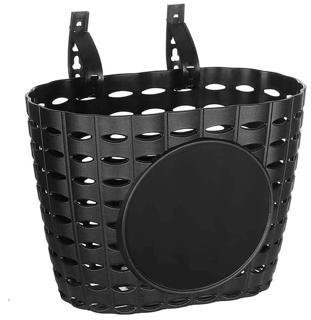 Main image of Kids Bike Basket with Adjustable Straps Design, Bicycle Basket, Basket for Kids, Toddler Bike Baskets, Bike Accessories (Black B)