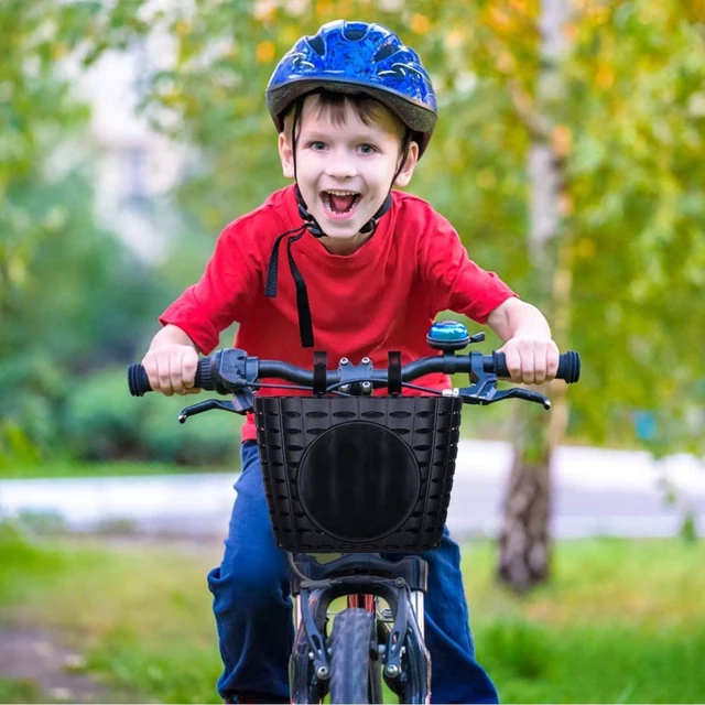 Alt view image 6 of 6 - Kids Bike Basket with Adjustable Straps Design, Bicycle Basket, Basket for Kids, Toddler Bike Baskets, Bike Accessories (Black A)
