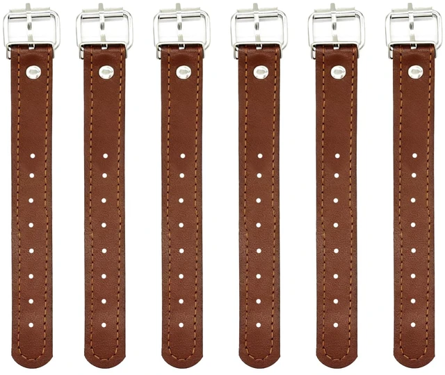 Main image of 6 Pcs Adjustable Bicycle Basket Strap, Bike Baskets Leather Straps, Leather Bike Basket Straps for Bicycle