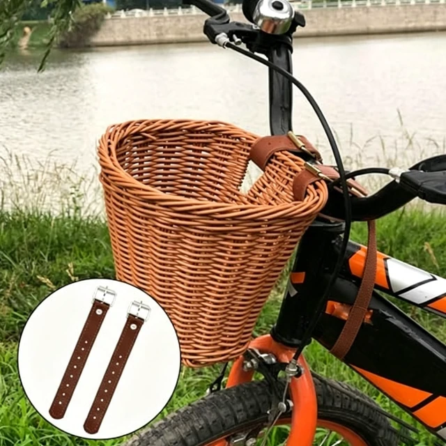 Alt view image 3 of 7 - 6 Pcs Adjustable Bicycle Basket Strap, Bike Baskets Leather Straps, Leather Bike Basket Straps for Bicycle