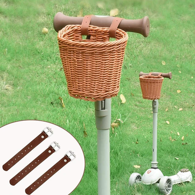 Alt view image 4 of 7 - 6 Pcs Adjustable Bicycle Basket Strap, Bike Baskets Leather Straps, Leather Bike Basket Straps for Bicycle