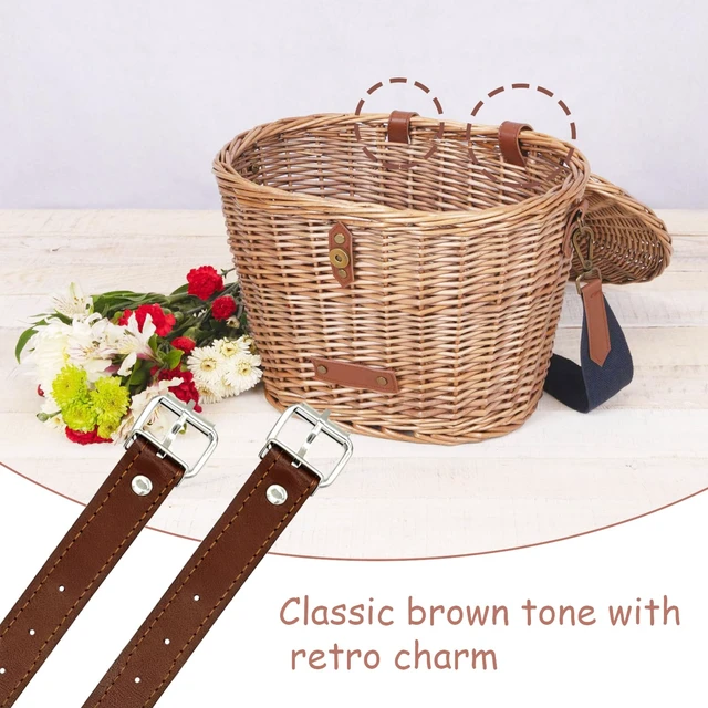 Alt view image 6 of 7 - 6 Pcs Adjustable Bicycle Basket Strap, Bike Baskets Leather Straps, Leather Bike Basket Straps for Bicycle