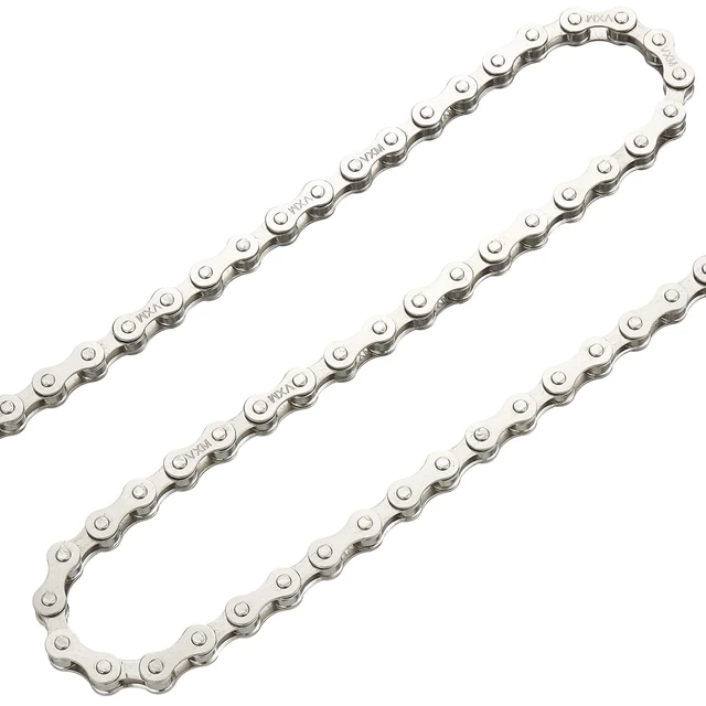 Alt view image 3 of 6 - 1-Speed Bike Chain 1/2" x 1/8" 114L Military-Grade Silver Plated Chain with 3 QuickLinks | 11,000 PSI Tensile Strength & US Winter-Proof | Shimano/SRAM Compatible | Tool-Free 90-Second Install