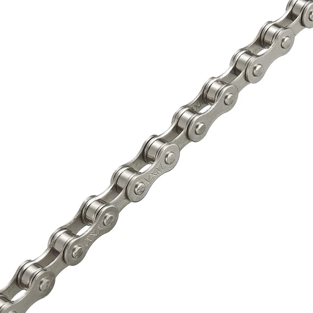 Alt view image 2 of 6 - 1-Speed Bike Chain 1/2" x 1/8" 114L Military-Grade Silver Plated Chain with 3 QuickLinks | 11,000 PSI Tensile Strength & US Winter-Proof | Shimano/SRAM Compatible | Tool-Free 90-Second Install