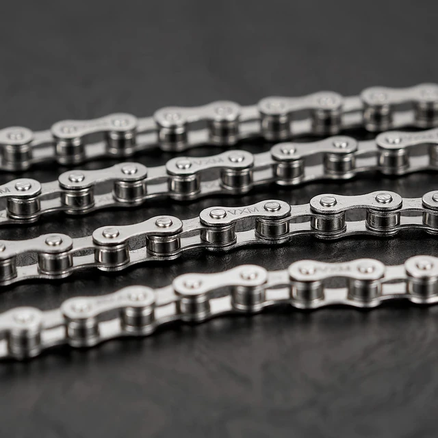 Alt view image 5 of 6 - 1-Speed Bike Chain 1/2" x 1/8" 114L Military-Grade Silver Plated Chain with 3 QuickLinks | 11,000 PSI Tensile Strength & US Winter-Proof | Shimano/SRAM Compatible | Tool-Free 90-Second Install