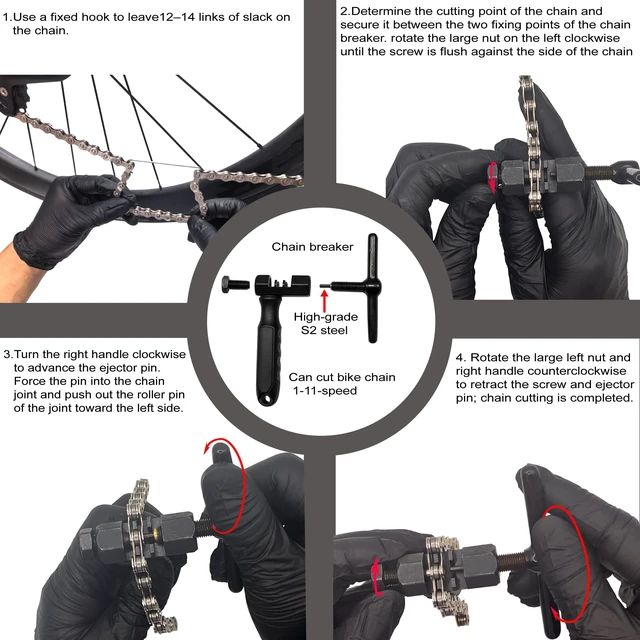 Alt view image 4 of 7 - 6/7/8Speed Bike Chain &Bicycle Bell & Bike Chain Tool Kit | Carbon Steel HighPerformance Replacement Chain, Compatible with HubMotor EBikes, Mountain & Road Bicycles