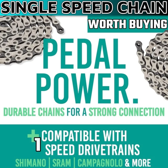 Alt view image 6 of 7 - Bicycle Chain 1/2" x1/8" 114 Links,BMX Chain BMX Bike Chain Lowrider Bike Parts Chain Replacement for Road Mountain Bike/BMX/MTB