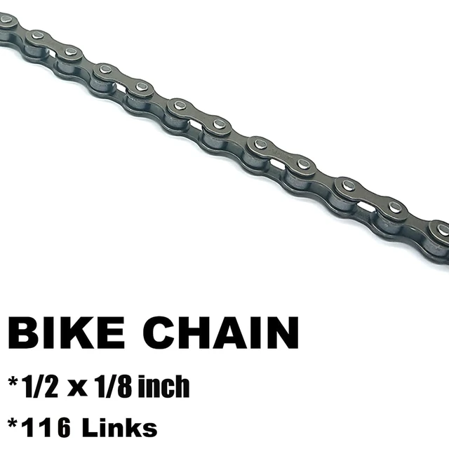 Alt view image 2 of 7 - Speed Bike Chain, 1-Speed Bicycle Chain 1/2x1/8 inch, 116 Links