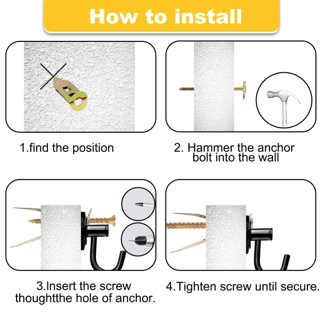 Alt view image 4 of 7 - Drywall Self Drilling Anchors with Screws Kit, 200 PCS | 100 PCS Sheetrock Anchors (0.47X1.18inch), 100 PCS Screws, No Drilling or Punching Holes Needed