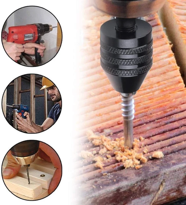 Alt view image 5 of 7 - 3 Pcs Keyless Drill Chuck Bit 1/4 Inch Hex Shank Keyless Drill Chuck Conversion Tool,0.3-6.5 mm&0.3-3.6 mm&0.8-8mm Quick Screwdriver Drill Adapter for Micro Drill Bit